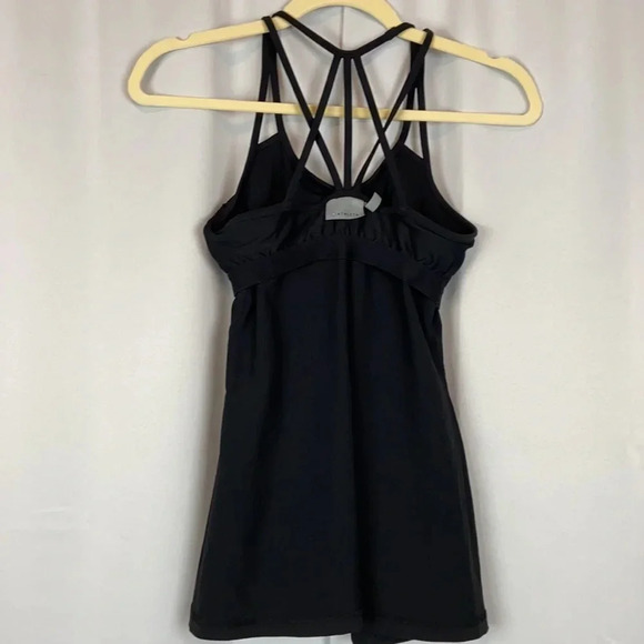 Athleta Women’s XS Racerback Strap With Shelf Bra Black Workout/Gym Tank Top - Picture 5 of 7